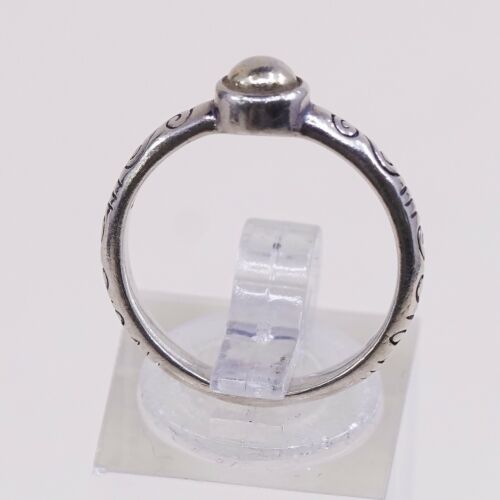 Sz 7 Vtg Brighton Sayan Sterling Silver Handmade Ring, 925 Band W/ Swirly