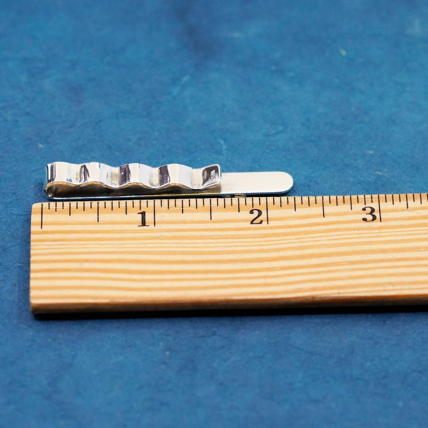 Vintage Sterling silver handmade tie clip, 925 tieclip