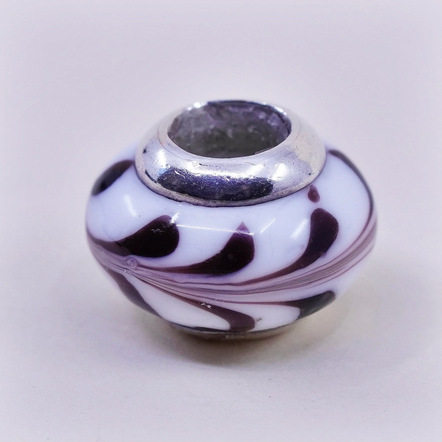 Vintage Cherie Sterling 925 silver handmade Murano glass bead charm