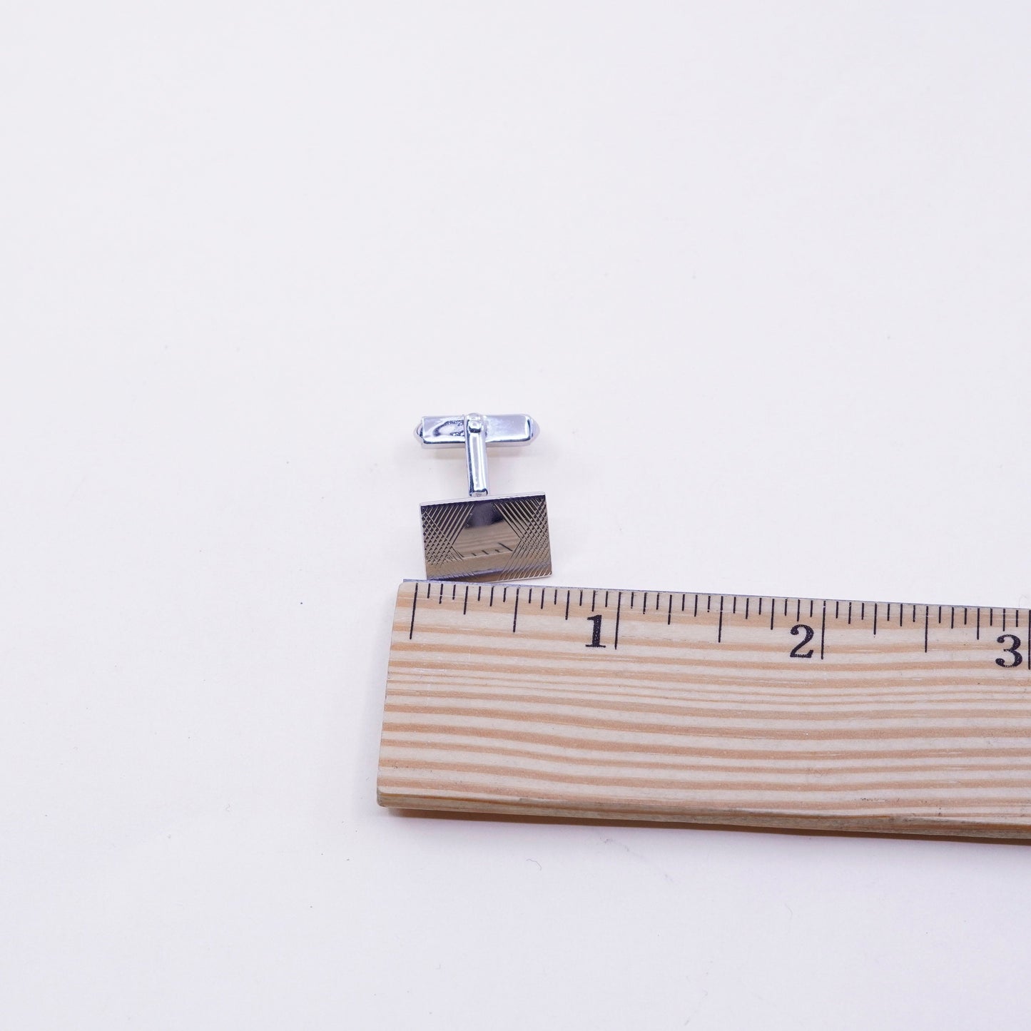 Vintage modern simple sterling silver cuff link, 925 cufflink