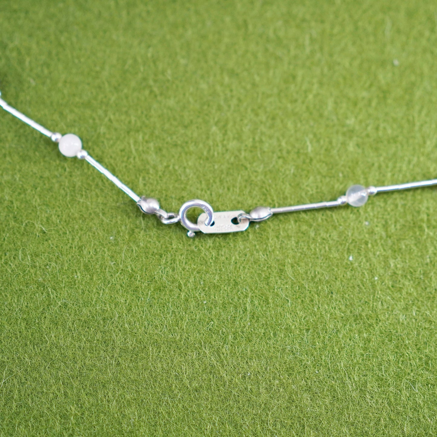16”, Sterling silver handmade necklace, 925 chain with amethyst gemstones beads