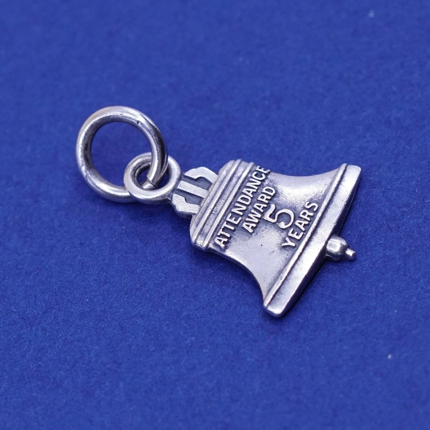 Vintage Sterling silver chime ball, 925 silver bell charm “attendance award
