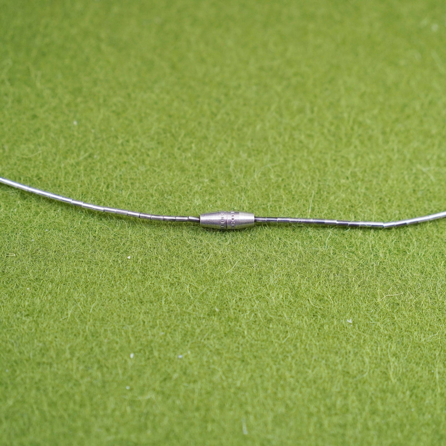 16”, Native American heishi Navajo Sterling necklace, 925 liquid silver cactus