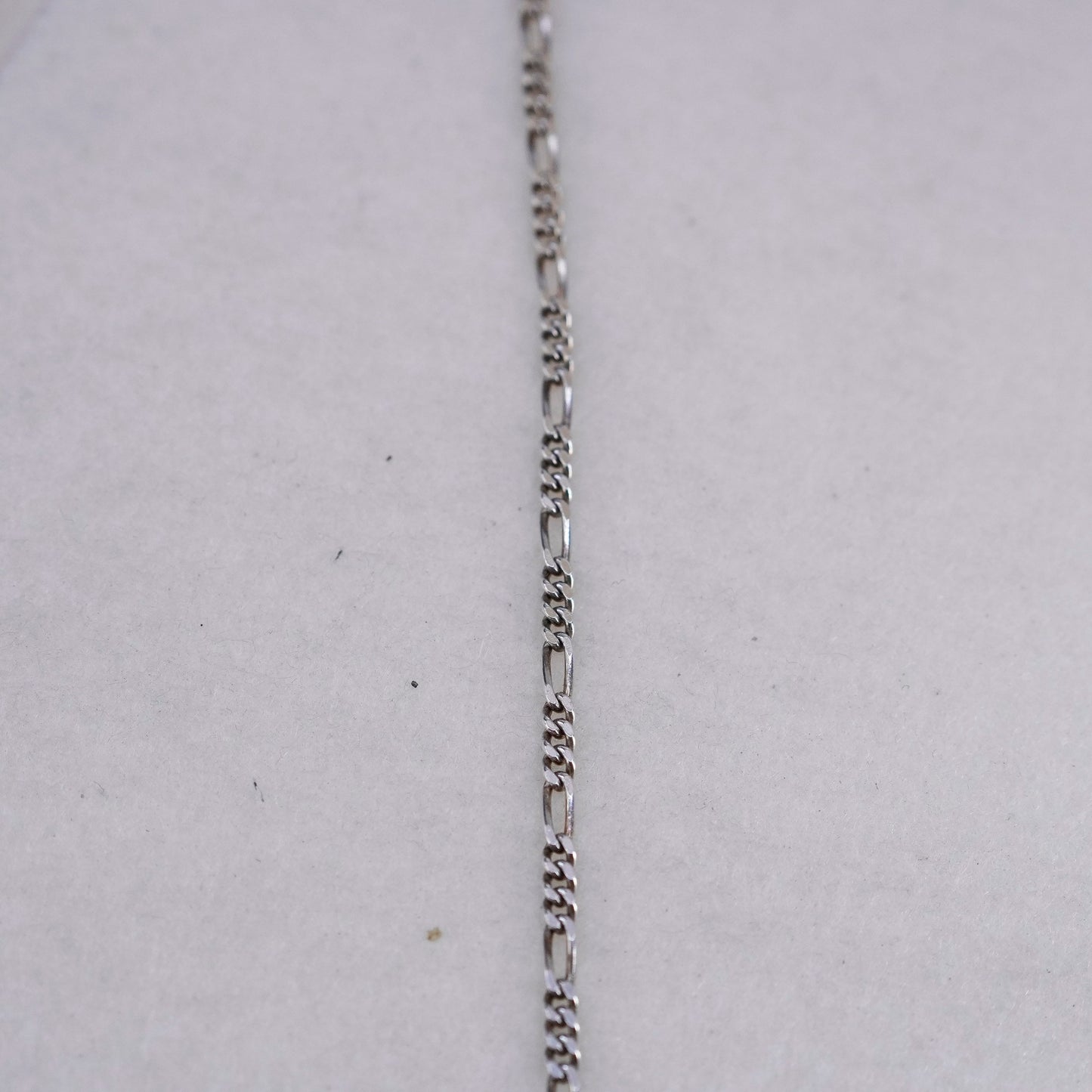 24” 3mm, vintage Italy Sterling 925 silver figaro chain necklace