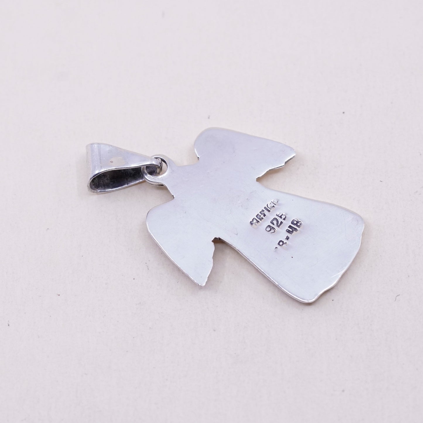 Vintage Sterling 925 silver handmade angel pendant