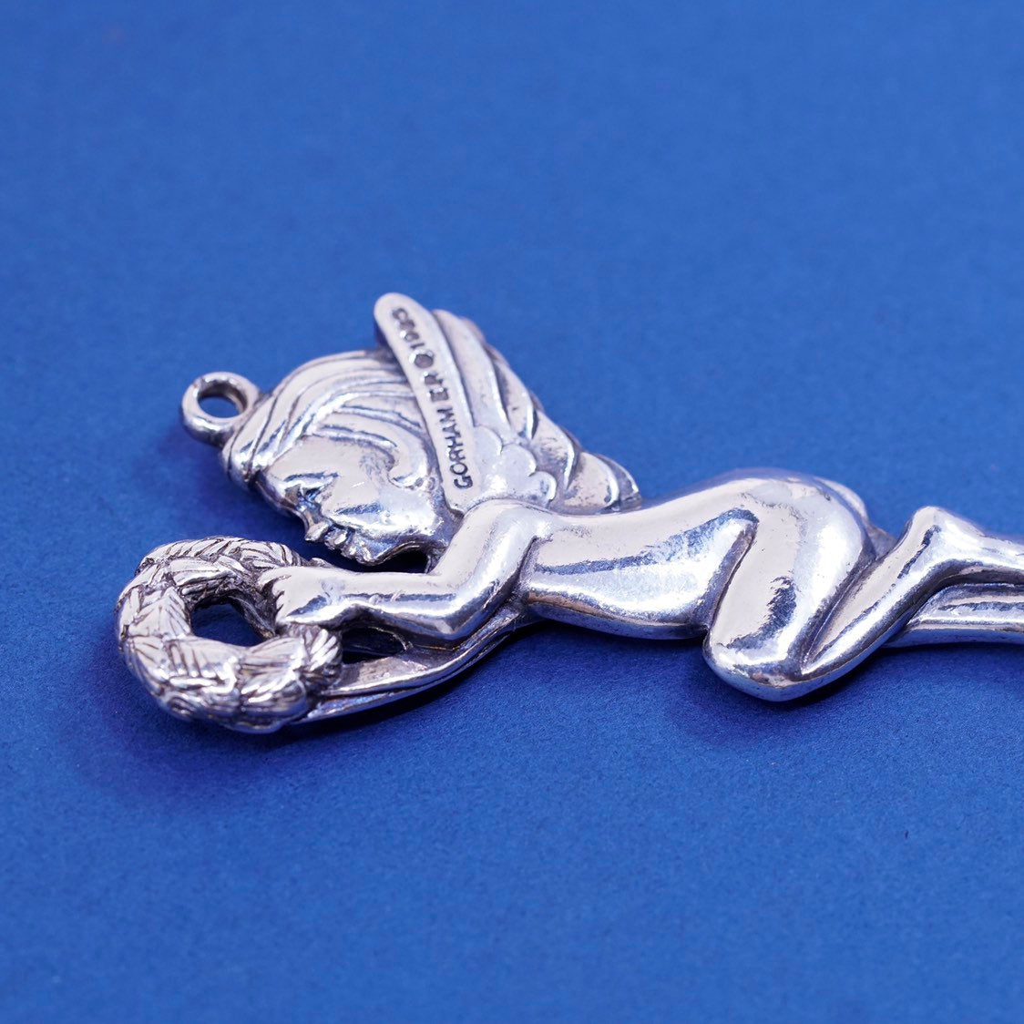 vtg 1985 Gorham Herald handmade Angel Sterling 925 silver Ornament pendant