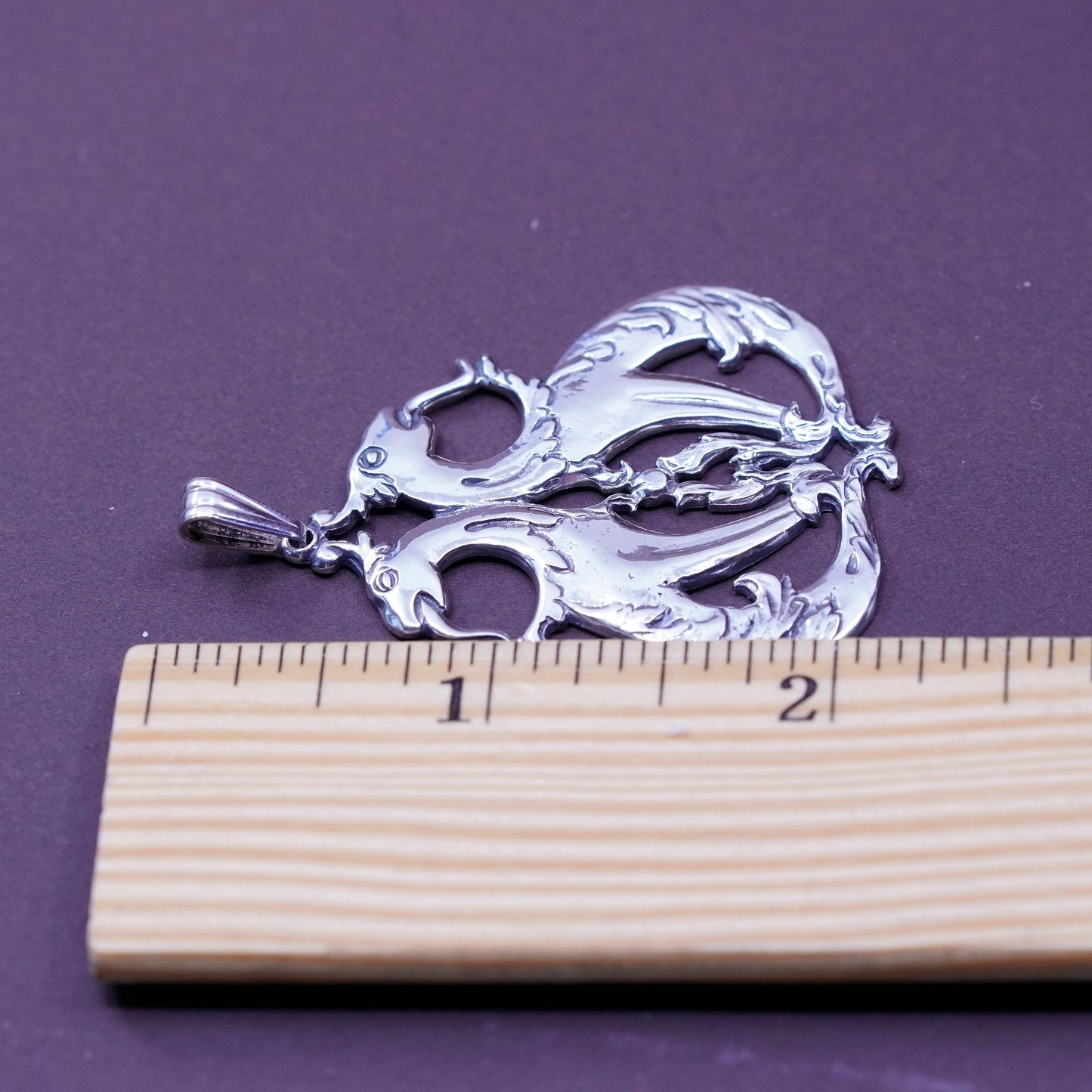 Egyptian Sterling 925 silver handmade pendant, lion horse mysterious creatures