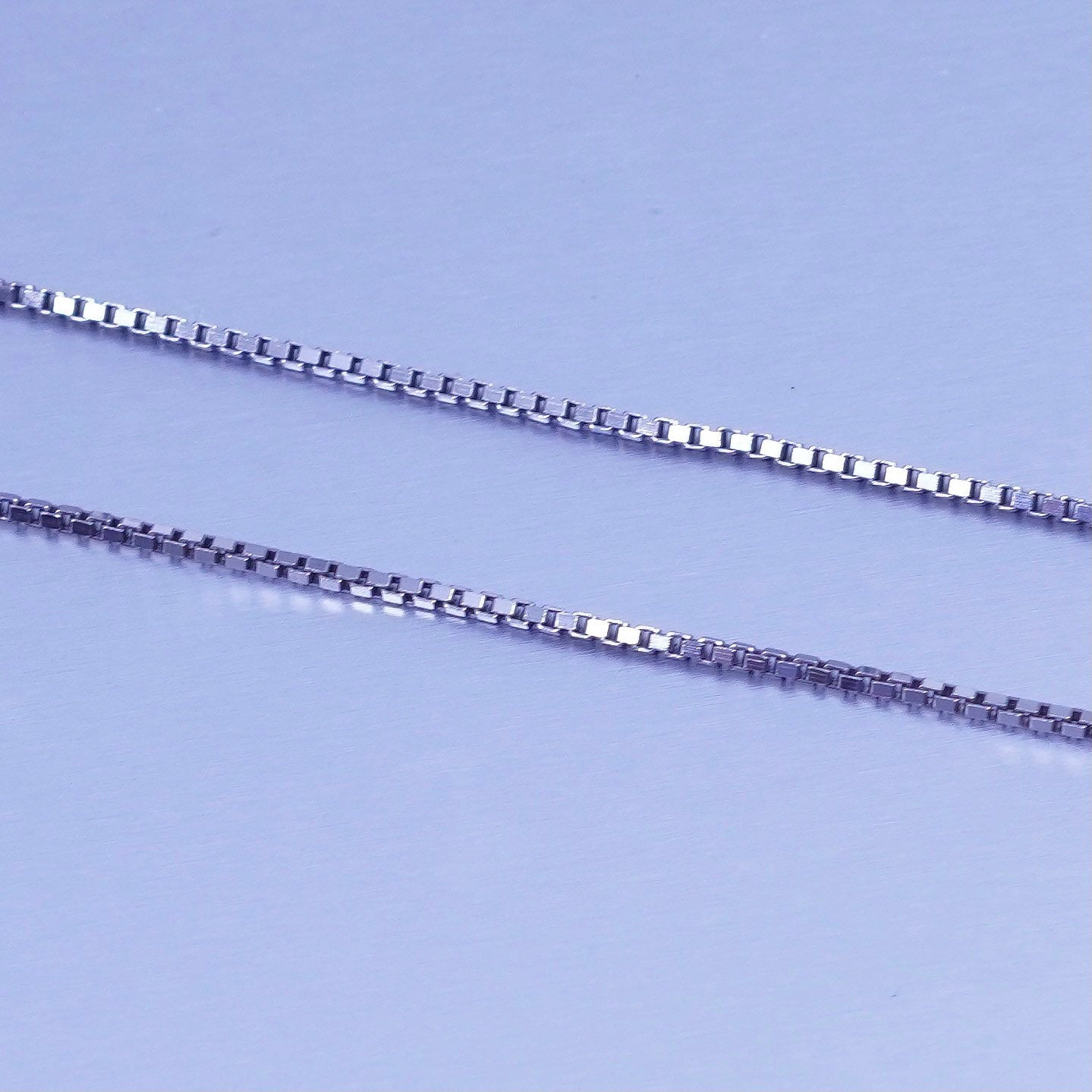 24” 1mm, vintage Italy Sterling 925 silver box chain necklace