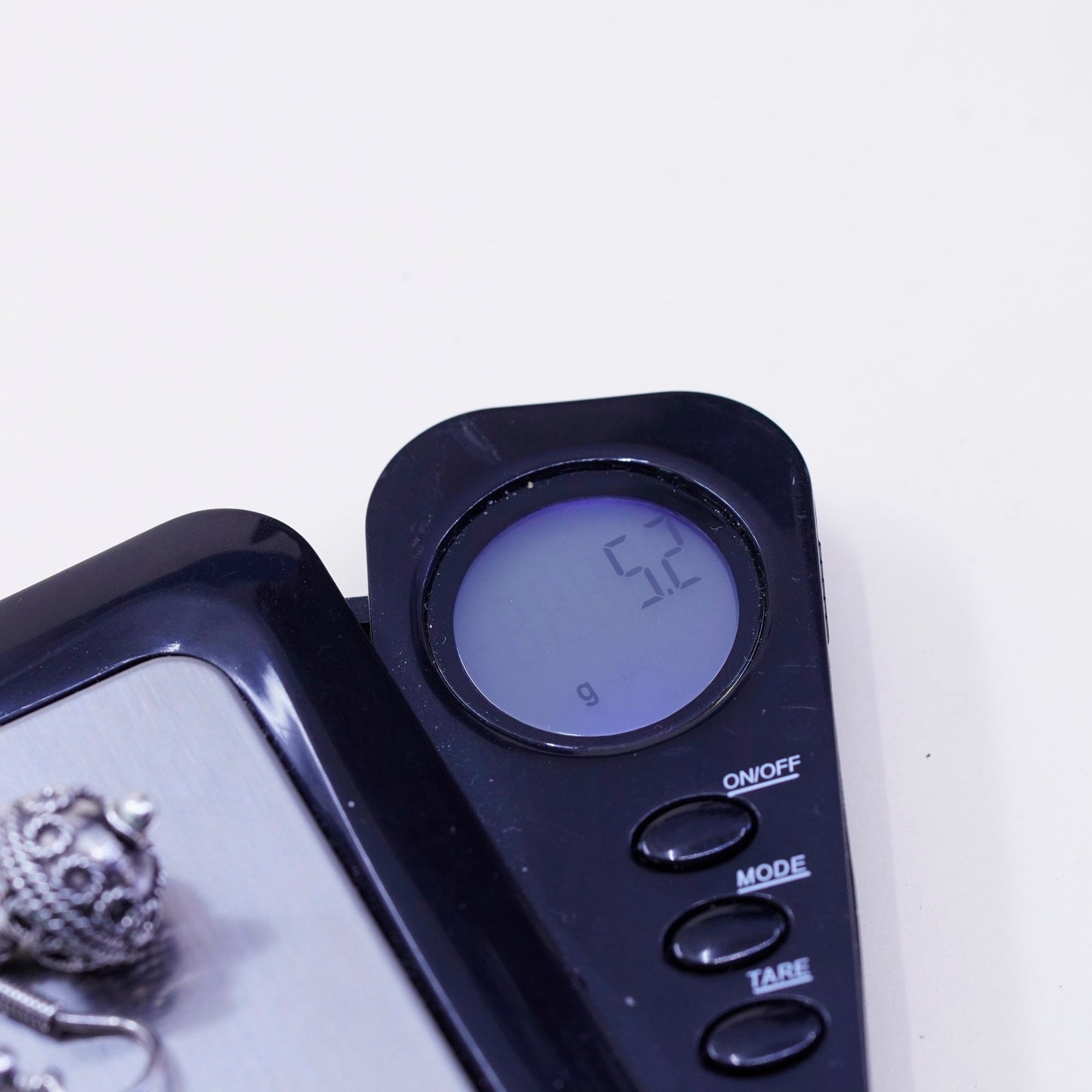 Vintage Sterling silver handmade Bali earrings, 925 swirl patterned bead