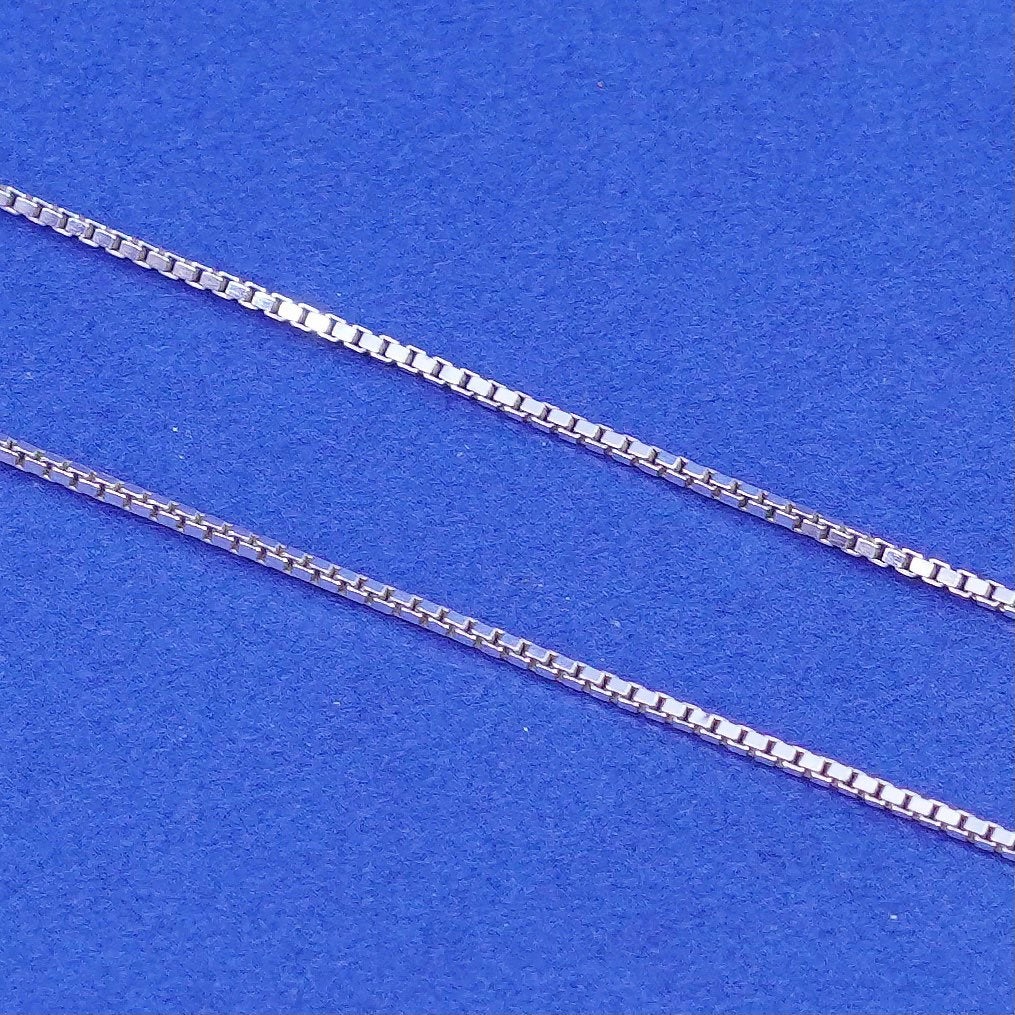 16+2”, 1mm, vintage Sterling silver necklace, 925 box chain