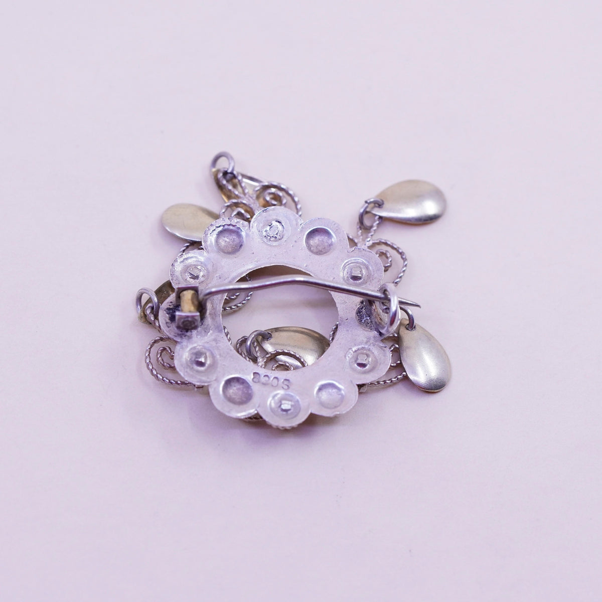 Rare vintage Hasla signed 830S silver brooch Norway Scandinavian