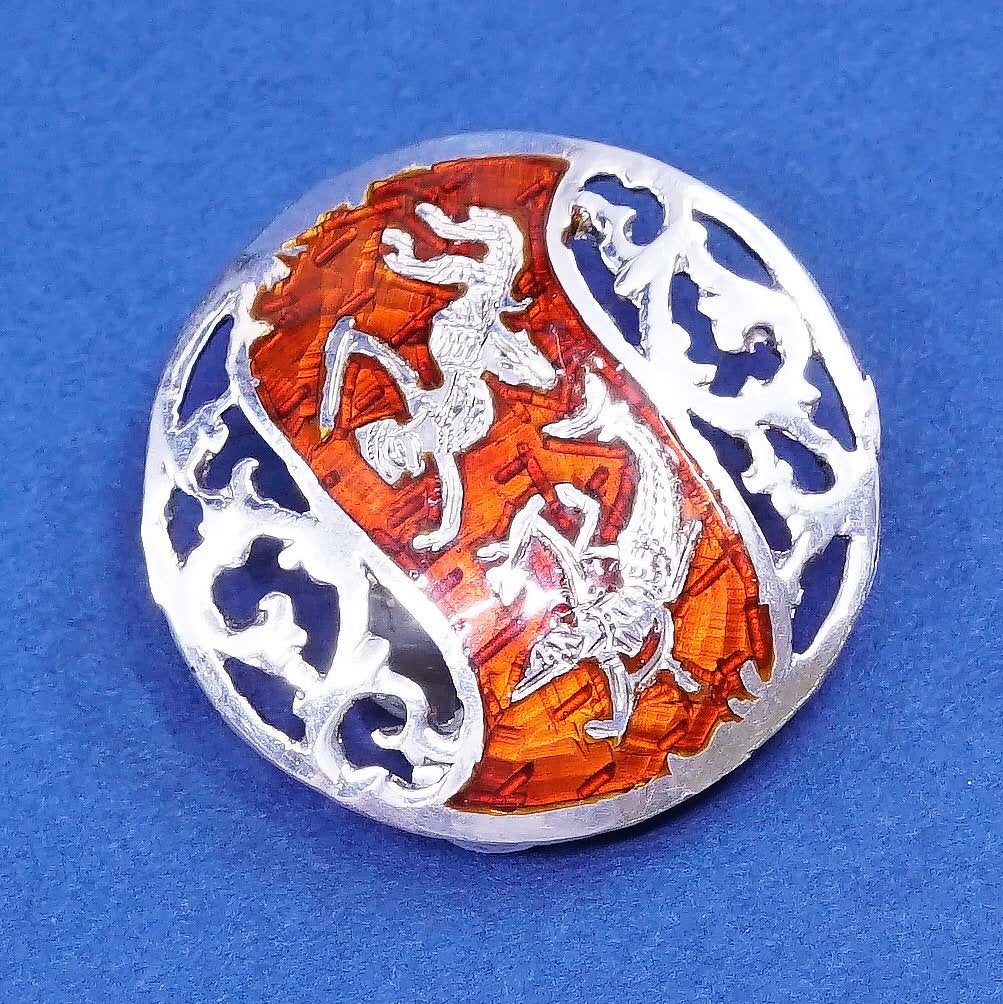 SIAM Sterling silver handmade earrings, 925 clip on w/ enamel Indian goddess