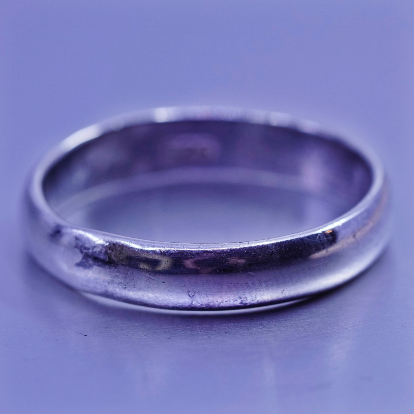 Size 12, vintage southwestern Sterling 925 silver wedding ring, band