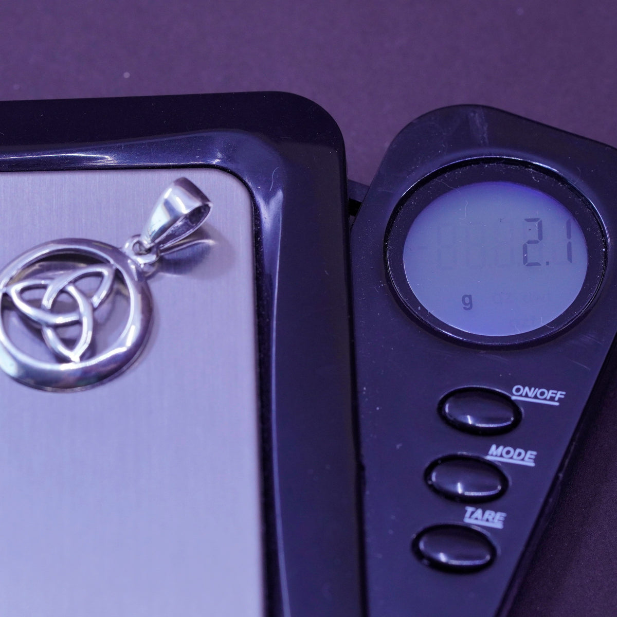 Vintage Sterling silver handmade pendant, 925 irish Celtic knot