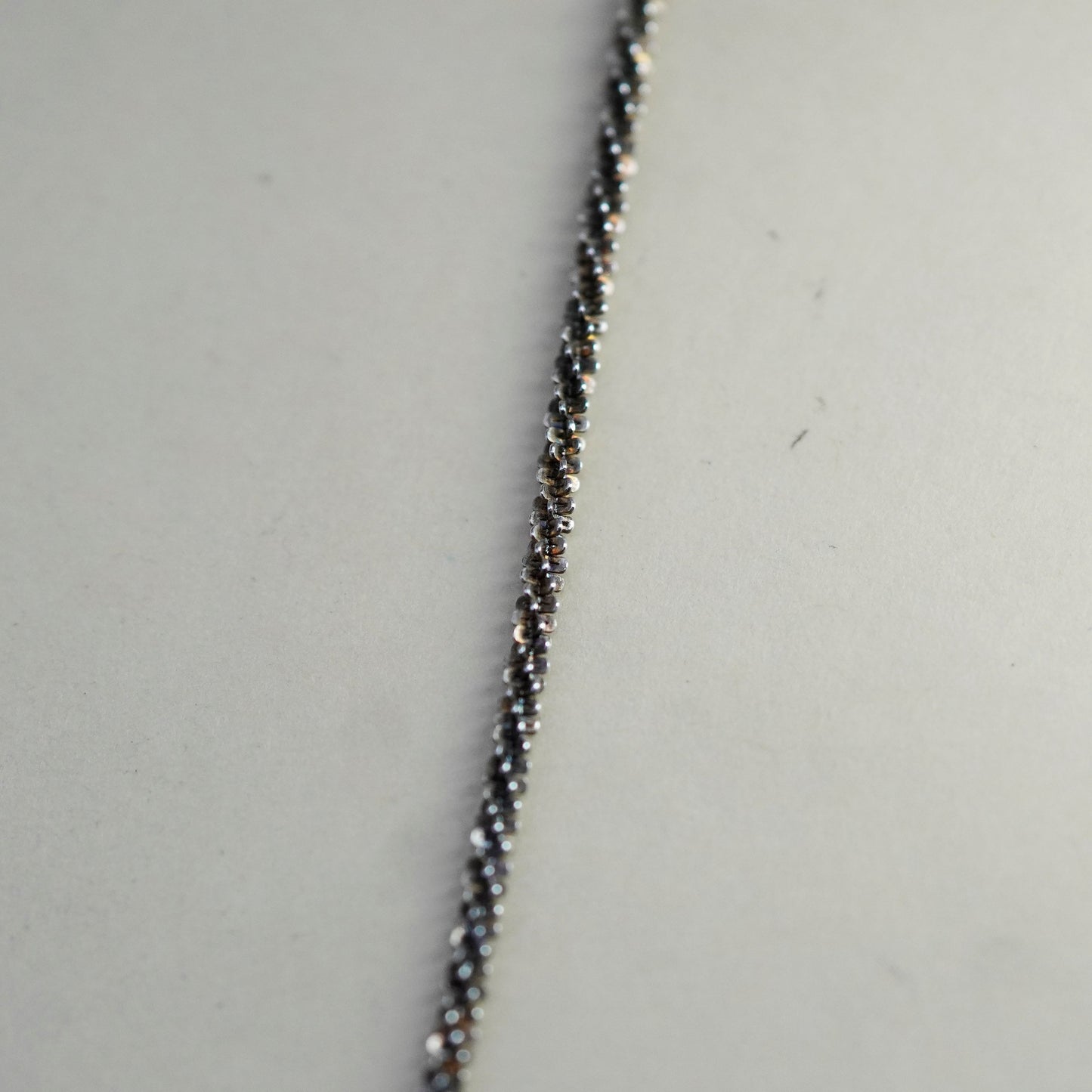 20”, 2mm, vintage Sterling silver necklace, solid 925 silver twisted chain
