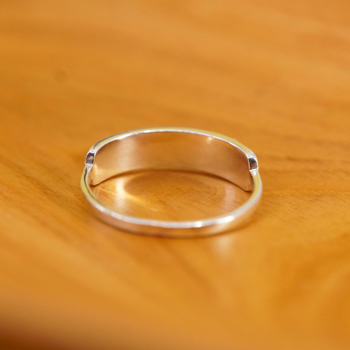 size 10, Sterling silver handmade ring, 925 stackable band with moon phases