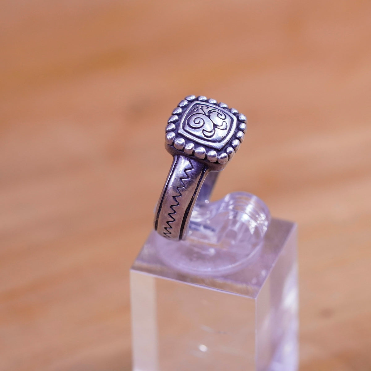 Size 7, vintage Brighton Sayan Sterling 925 silver handmade ring with beads