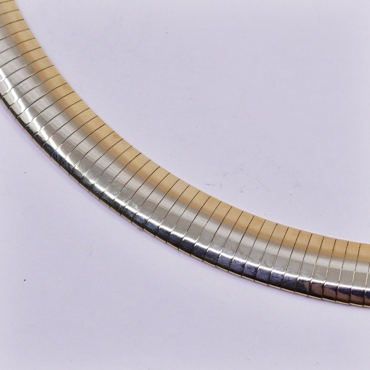18”, italy vermeil ITAOR gold sterling silver omega chain, bold 925 necklace