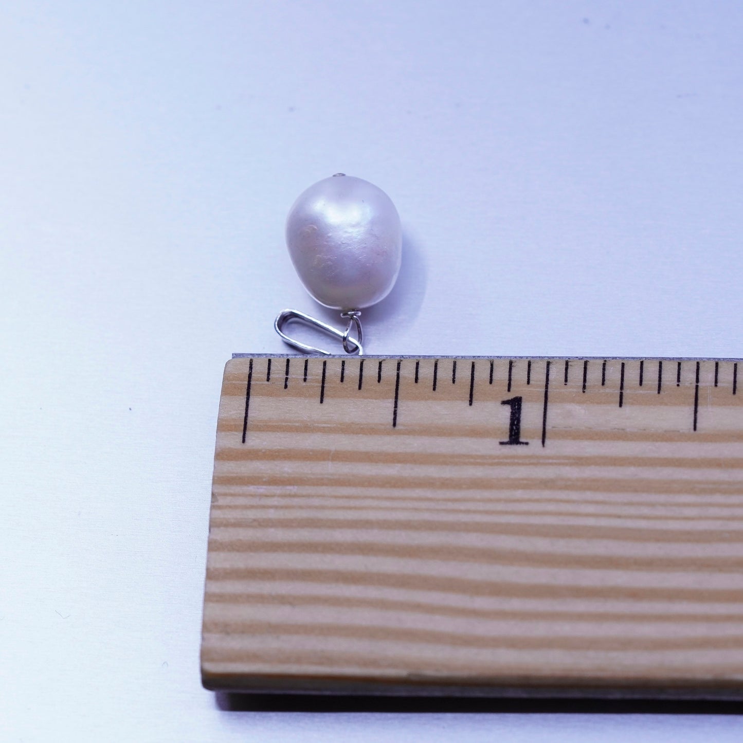 antique sterling 925 silver handmade charm pendant with pearl