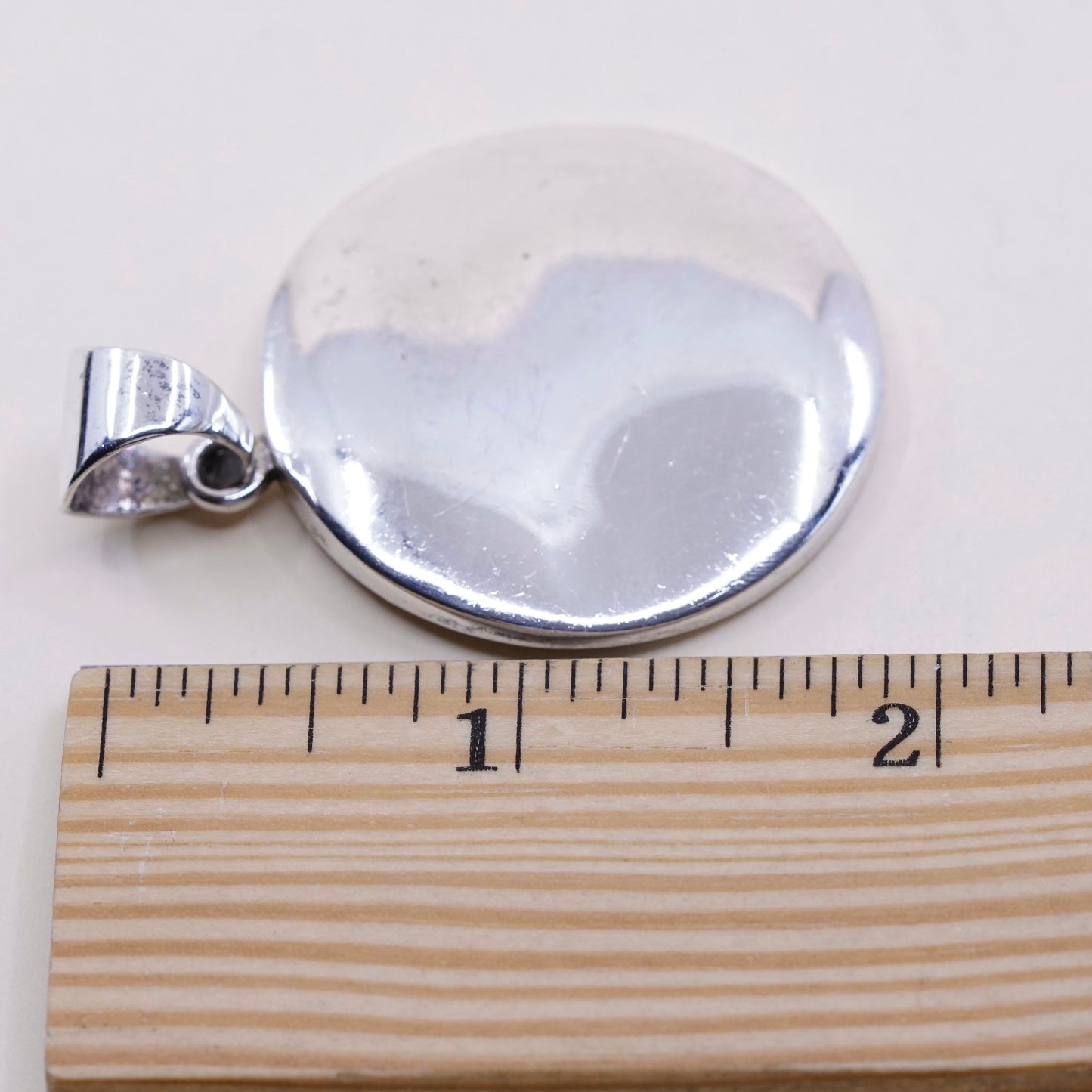 Vintage Silpada sterling 925 silver handmade Hammered Circle pendant