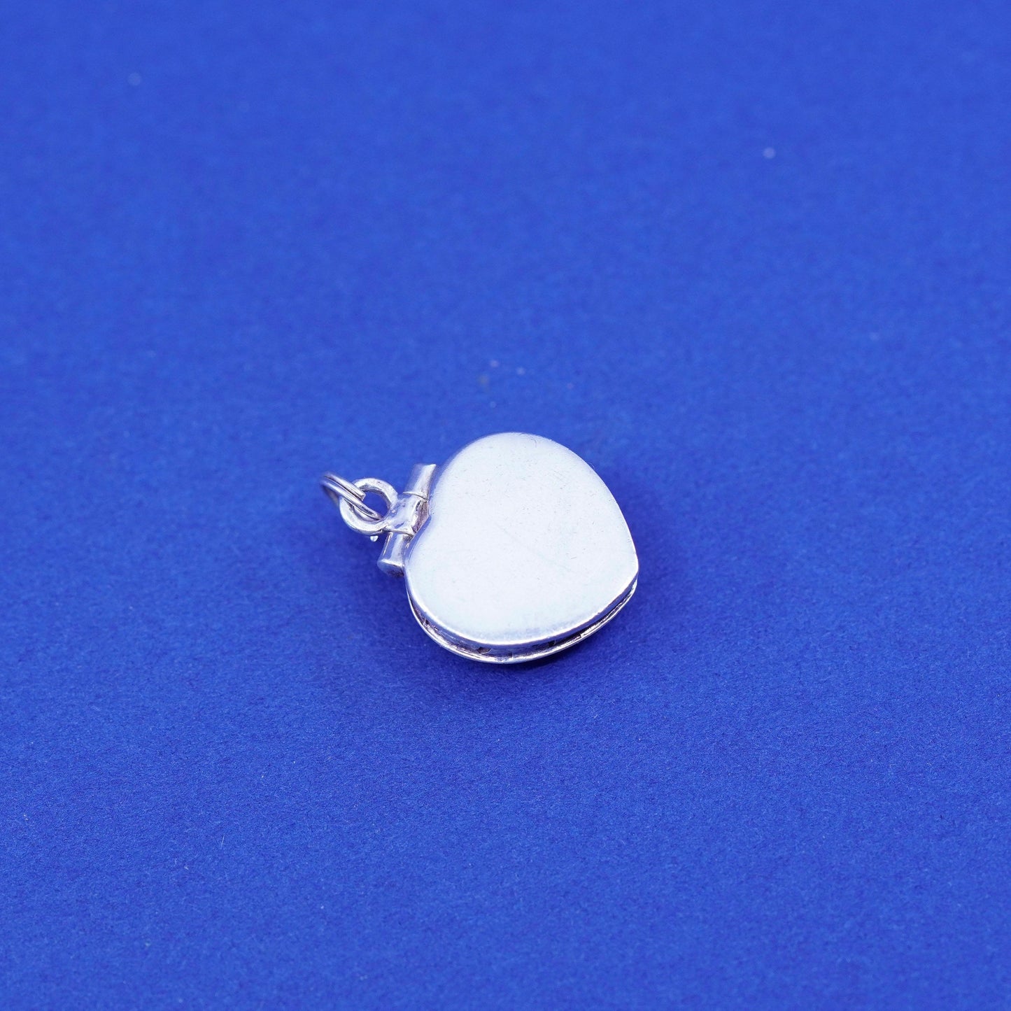 Vintage Sterling silver pendant, 925 heart locket with Cz and “I love you”