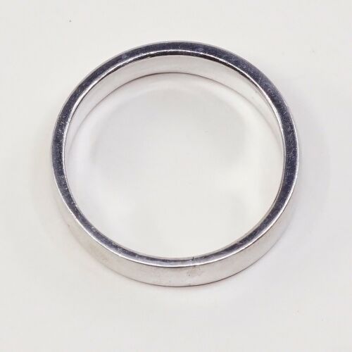 Size 11.5, Vtg Sterling Silver Handmade Wedding Ring, Solis 925 Silver Band