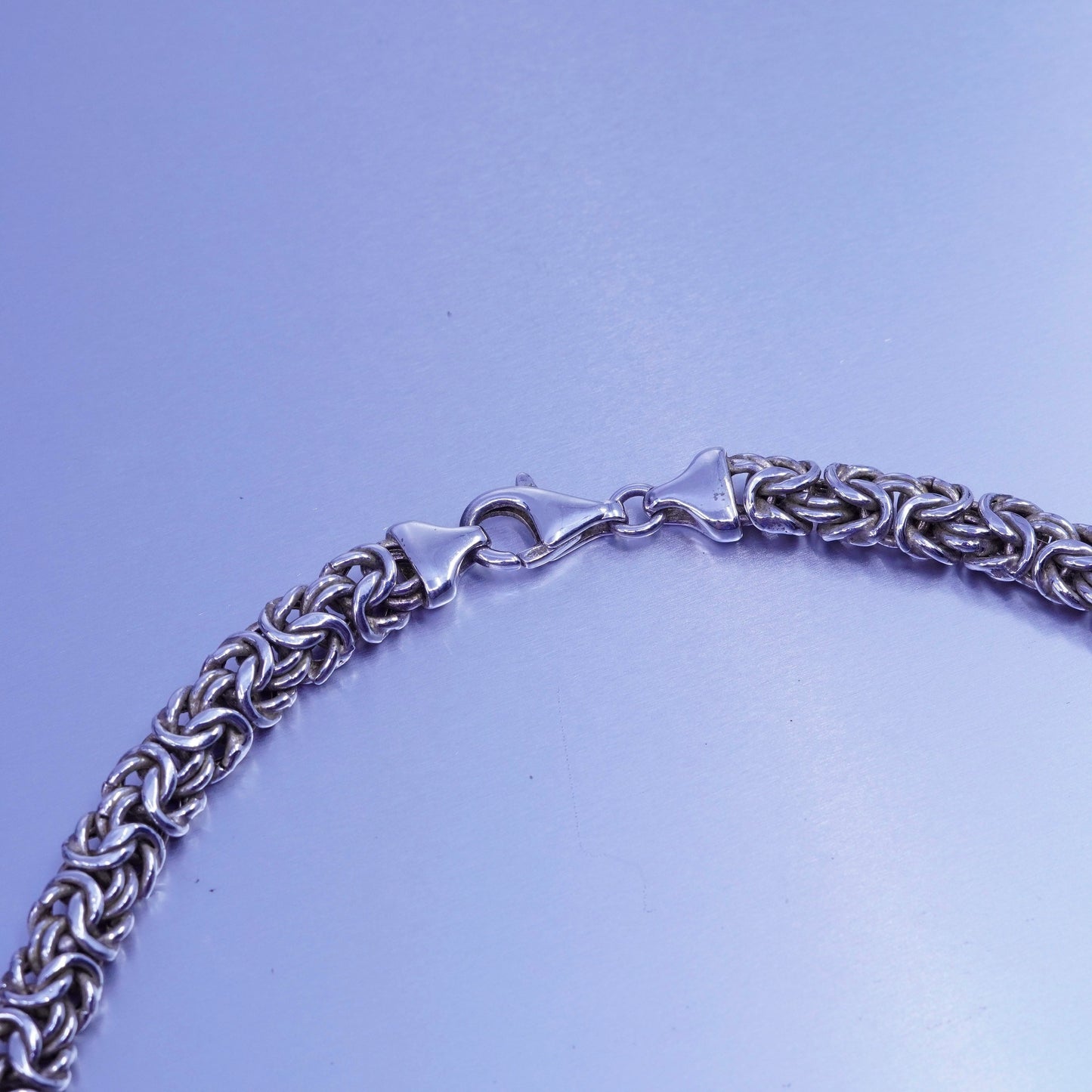 18”, Italy Milor Sterling 925 silver handmade birdcage Byzantine necklace