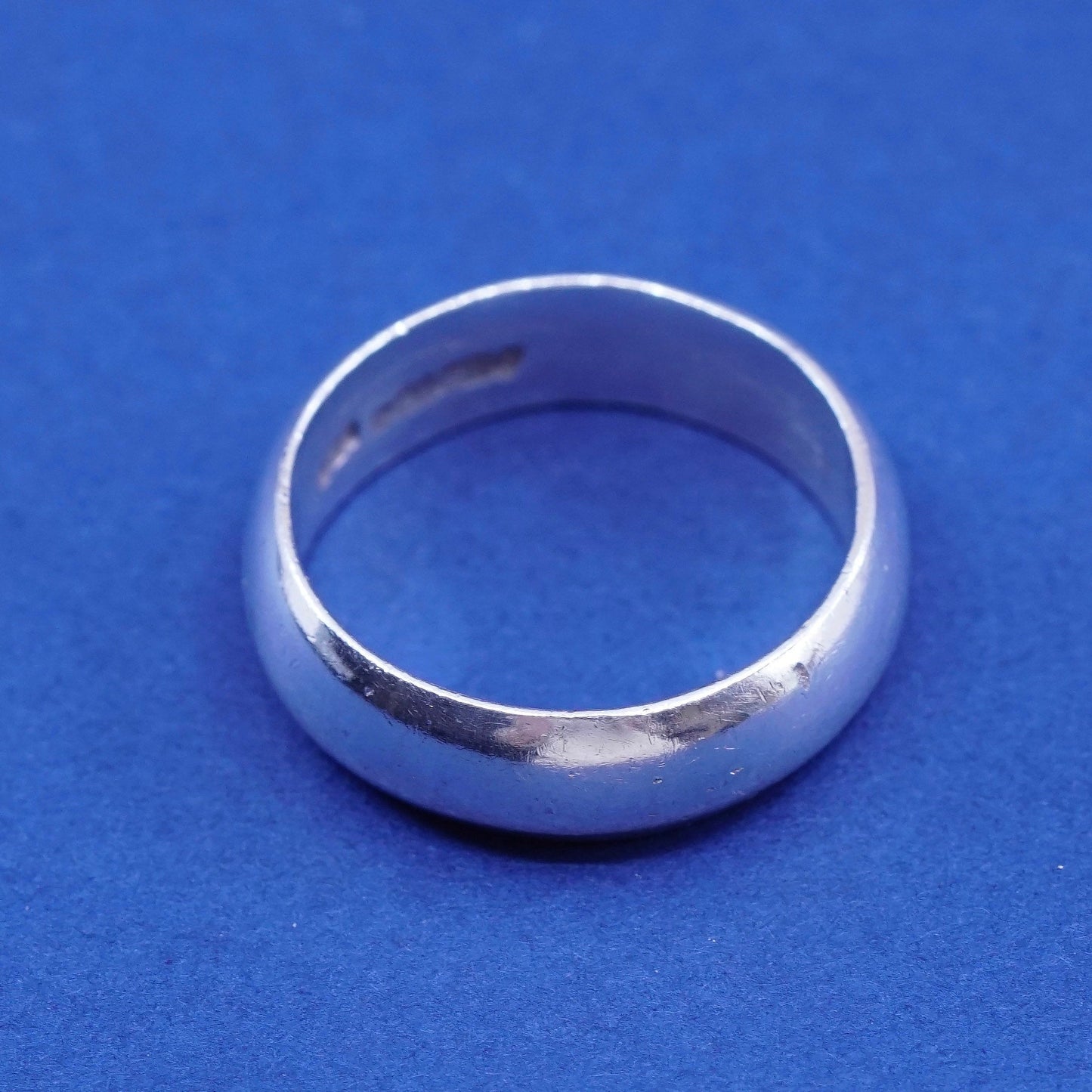 Size 8.25, vintage Sterling silver handmade ring, mexico 925 wedding band