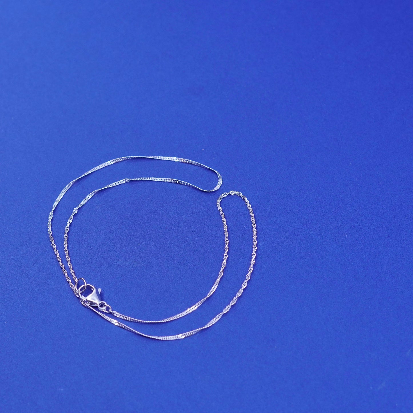 18”, 2mm, Sterling silver handmade necklace, 925 twisted curb link chain