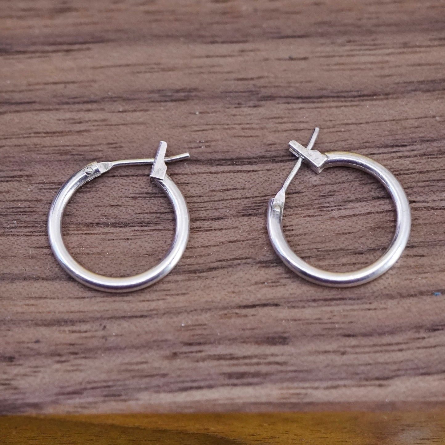 0.5”, Vintage Sterling 925 silver handmade earrings, 925 hoops