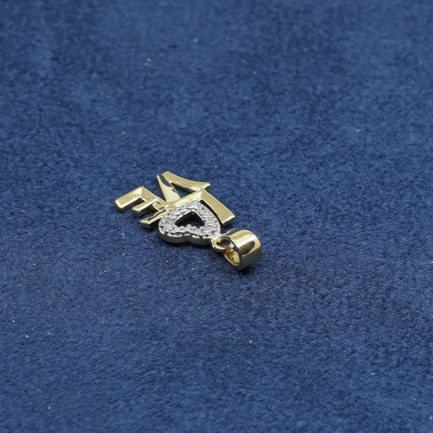 vtg gold over Sterling silver handmade pendant, 925 heart, love, stamped 925