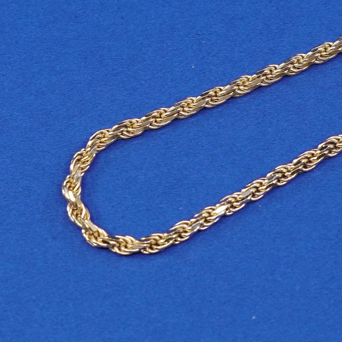 20", Sterling silver necklace Vermeil gold 925 Simone rope chain heart pendant
