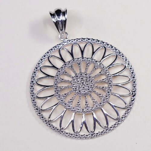 Vintage Italy Milor Sterling Silver Handmade Pendant, 925 Bali Circle