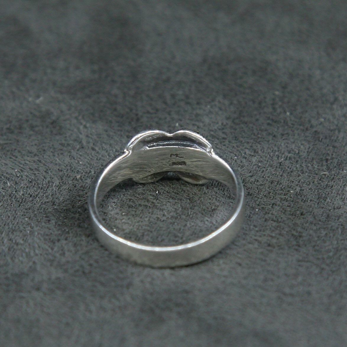 sz 7, vtg Sterling silver ring w/ square marcasite, 925 ring