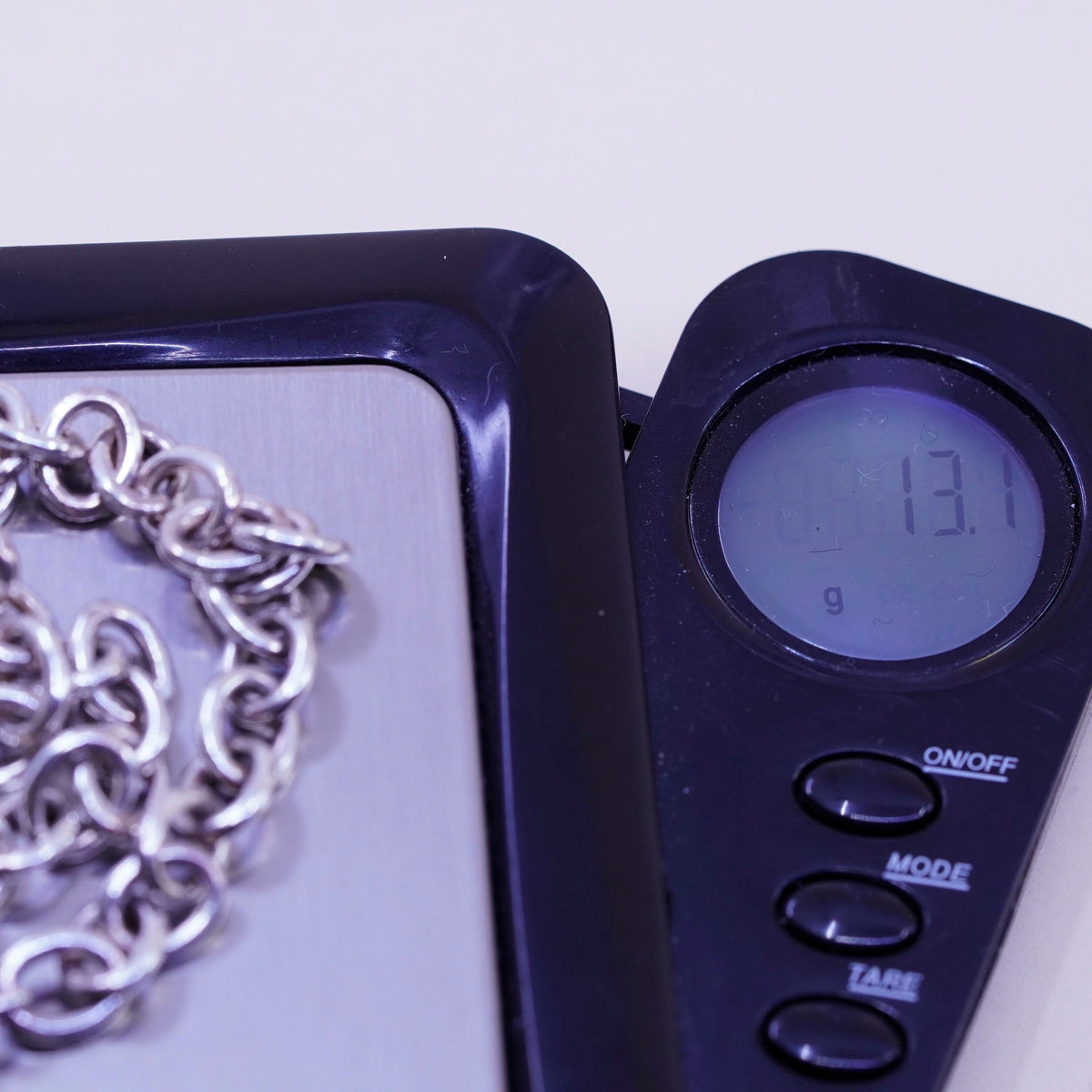 7.5”, 6mm, Vintage sterling 925 silver textured oval link chain