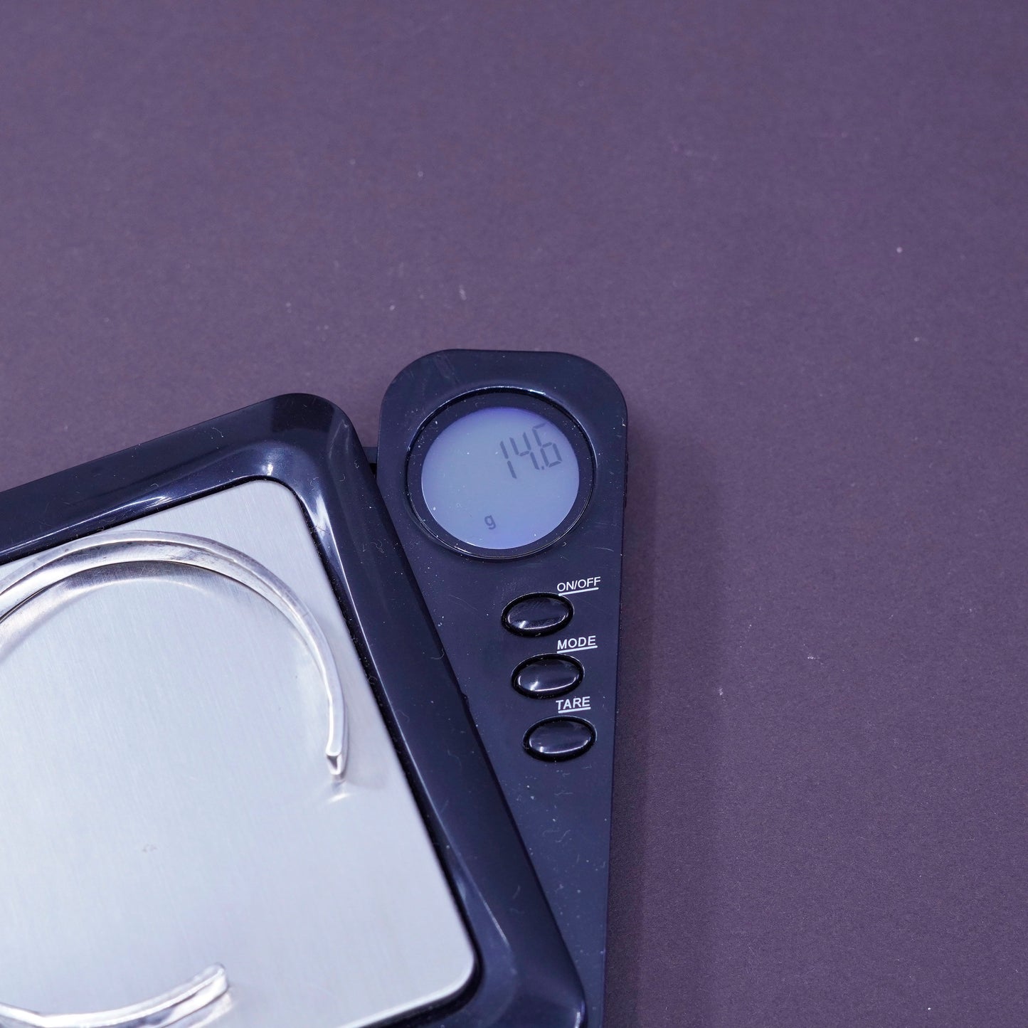 6.75”, Native American RCJ Sterling silver bracelet, 925 hammered texture cuff