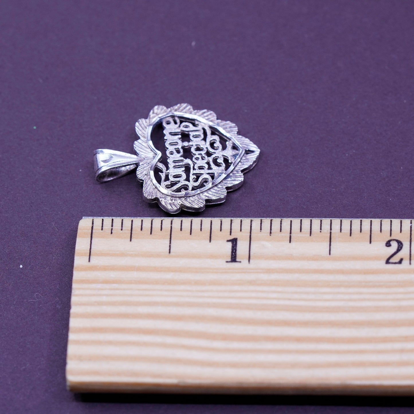 Vintage Sterling silver handmade pendant, 925 heart “someone special”