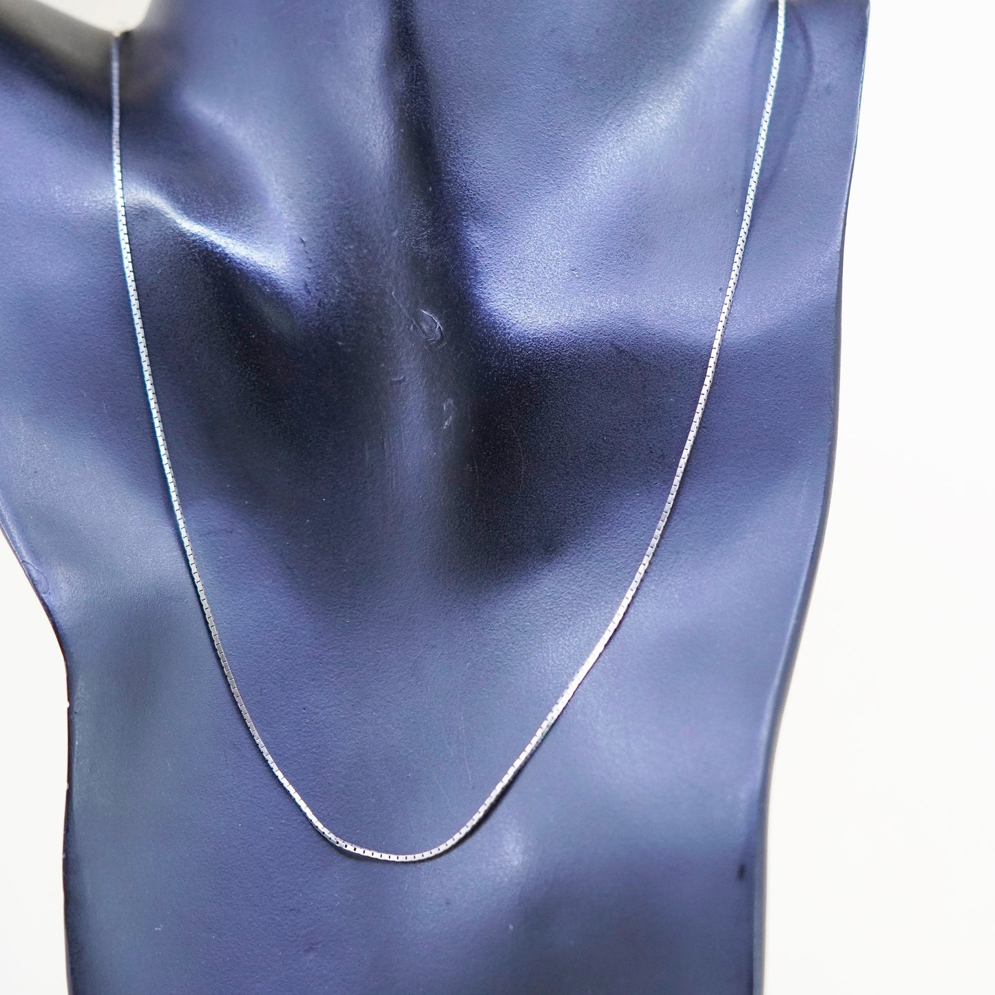 24”, 1mm, Vintage sterling silver snake chain, Italy 925 necklace