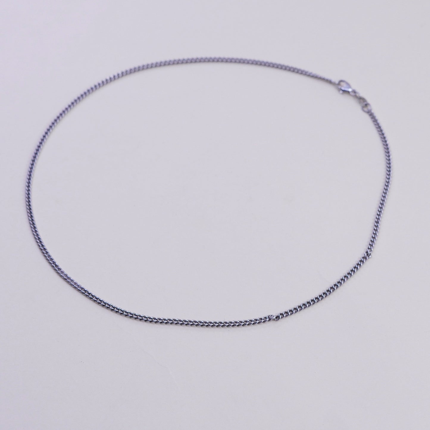 16” 2mm, vintage James Avery sterling silver necklace, 925 curb rope chain
