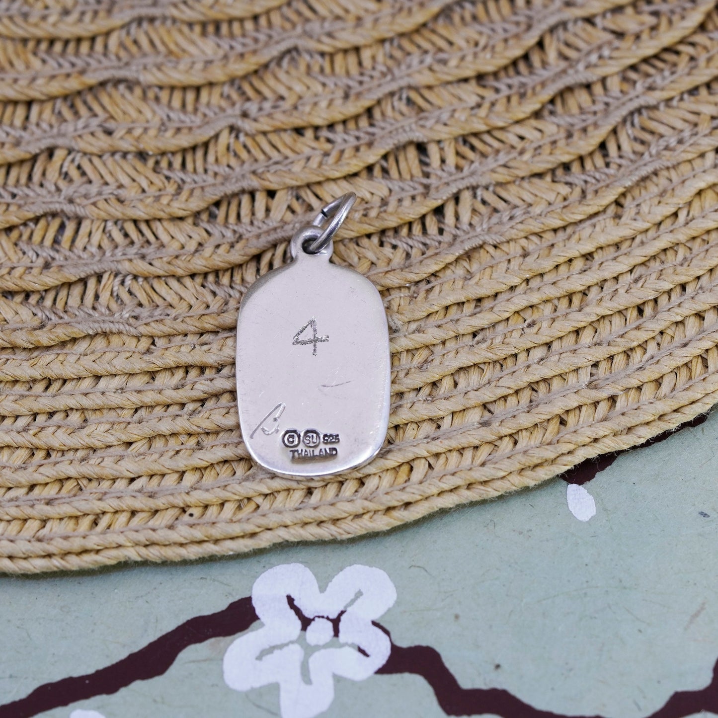 Sterling silver pendant, 925 Sobriety Circle Triangle Alcoholics Anonymous