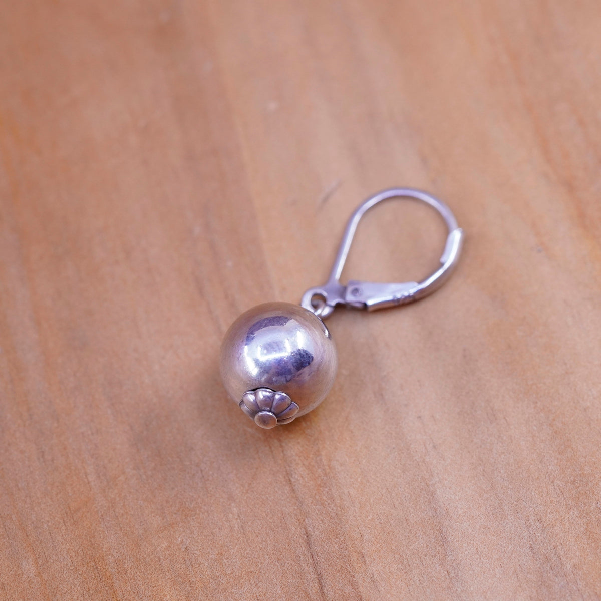 Vintage Sterling silver handmade earrings, 925 beads drops