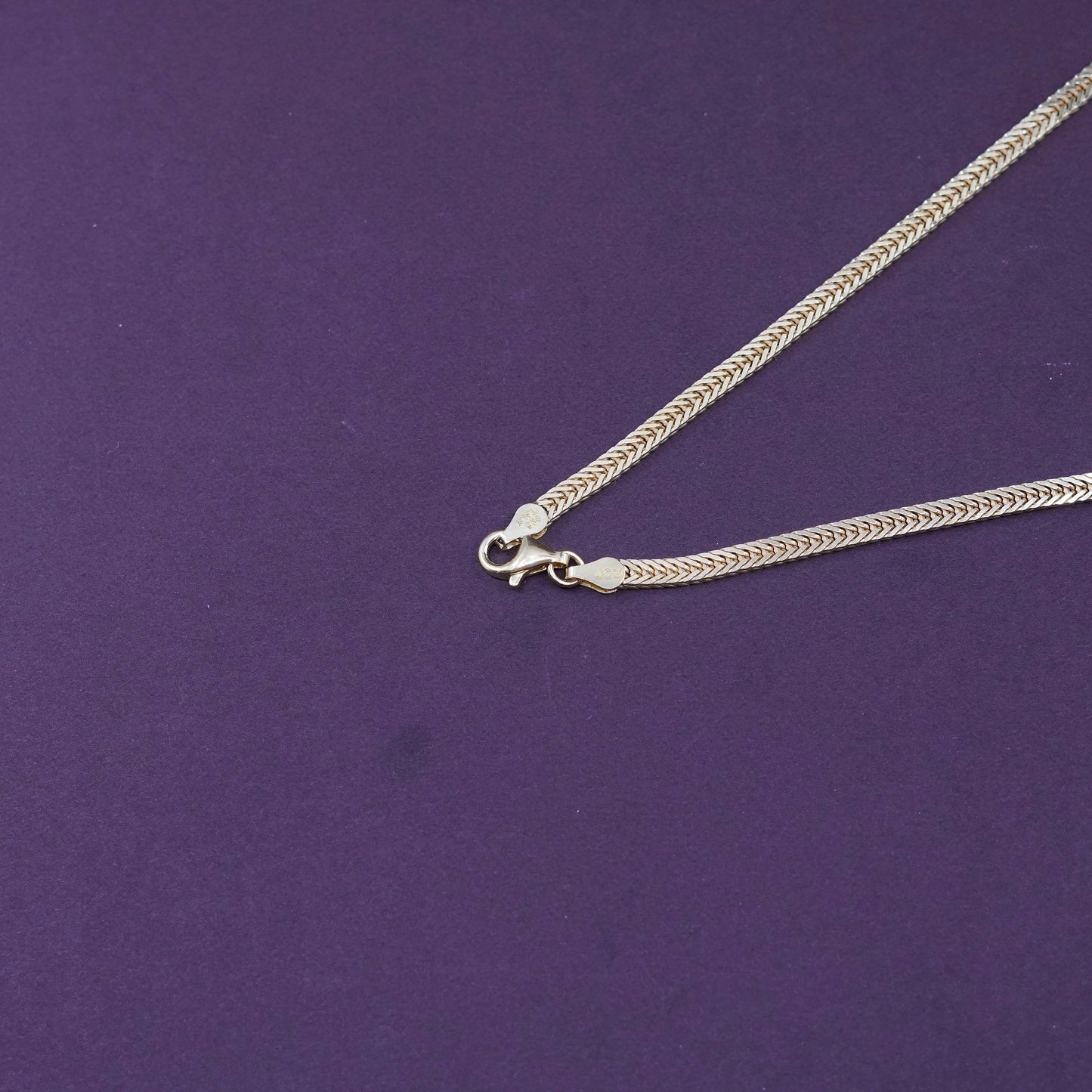 20”, vermeil gold filled Sterling silver necklace 925 Cleopatra chain Greek key