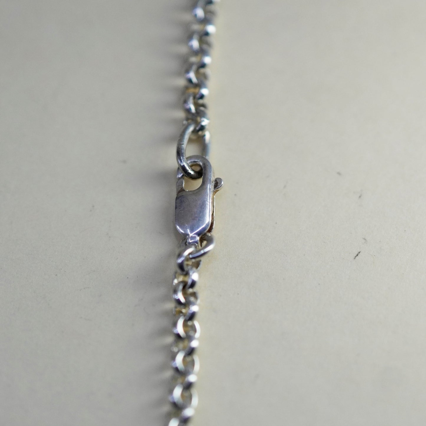 18”, 3mm, Vintage sterling silver circle chain, 925 necklace