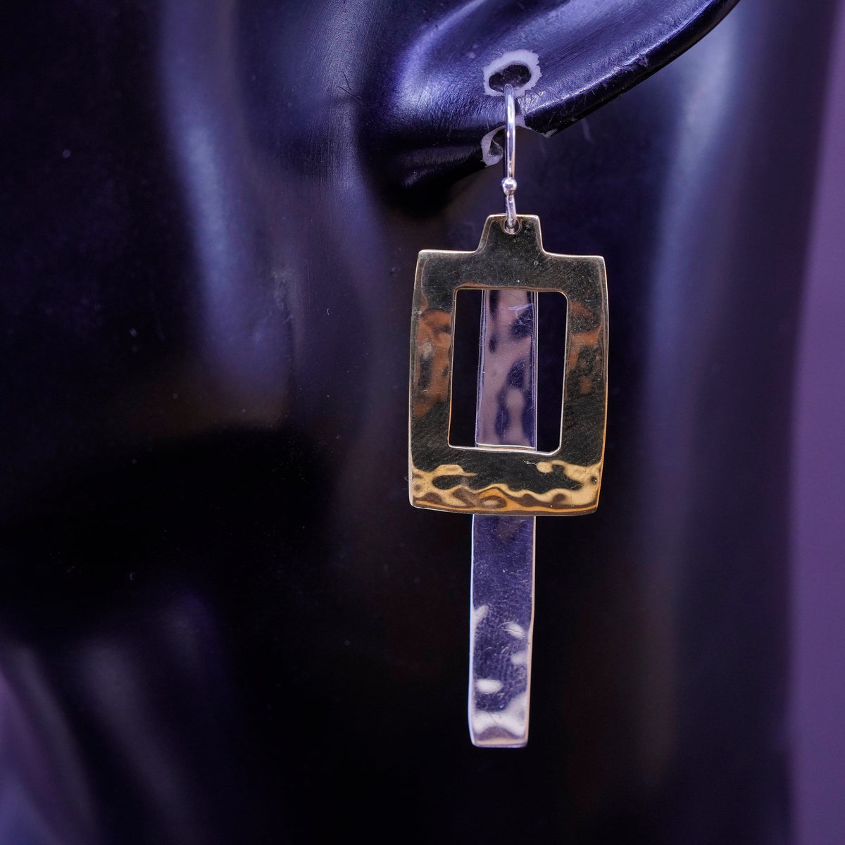 Robert Lee Morris Studio Sterling silver earrings, 925 rectangular drops