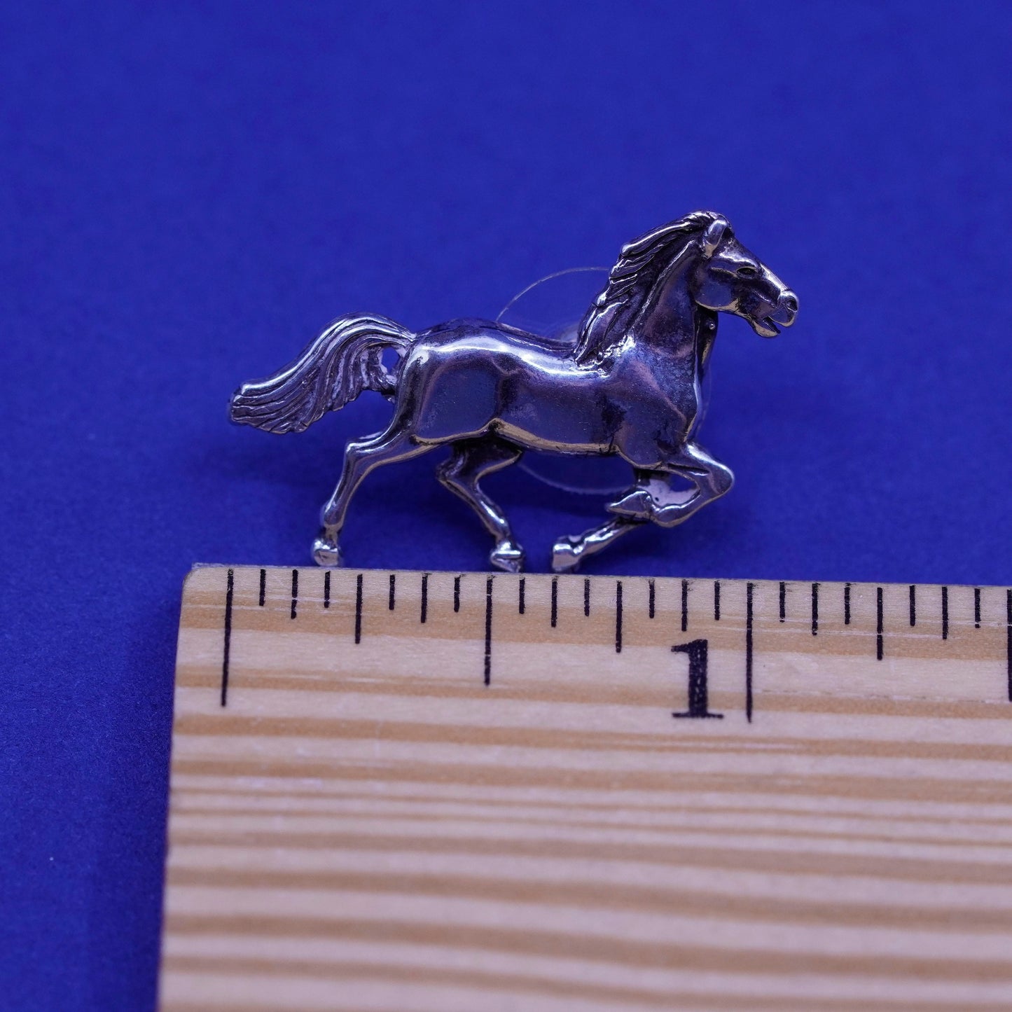 Vintage GS Sterling silver handmade studs, 925 horse earrings