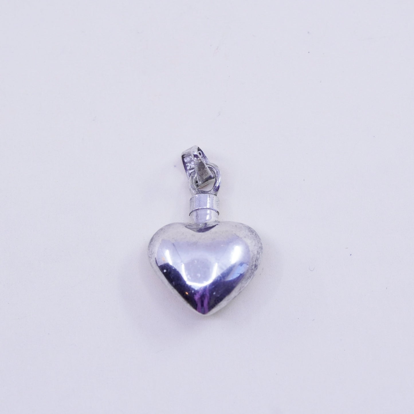 Vintage mexico handmade sterling 925 silver heart charm pendant