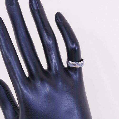 Size 3, Vtg Sterling Silver handmade open end Ring. 925 Band W/ Dolphin Embossed