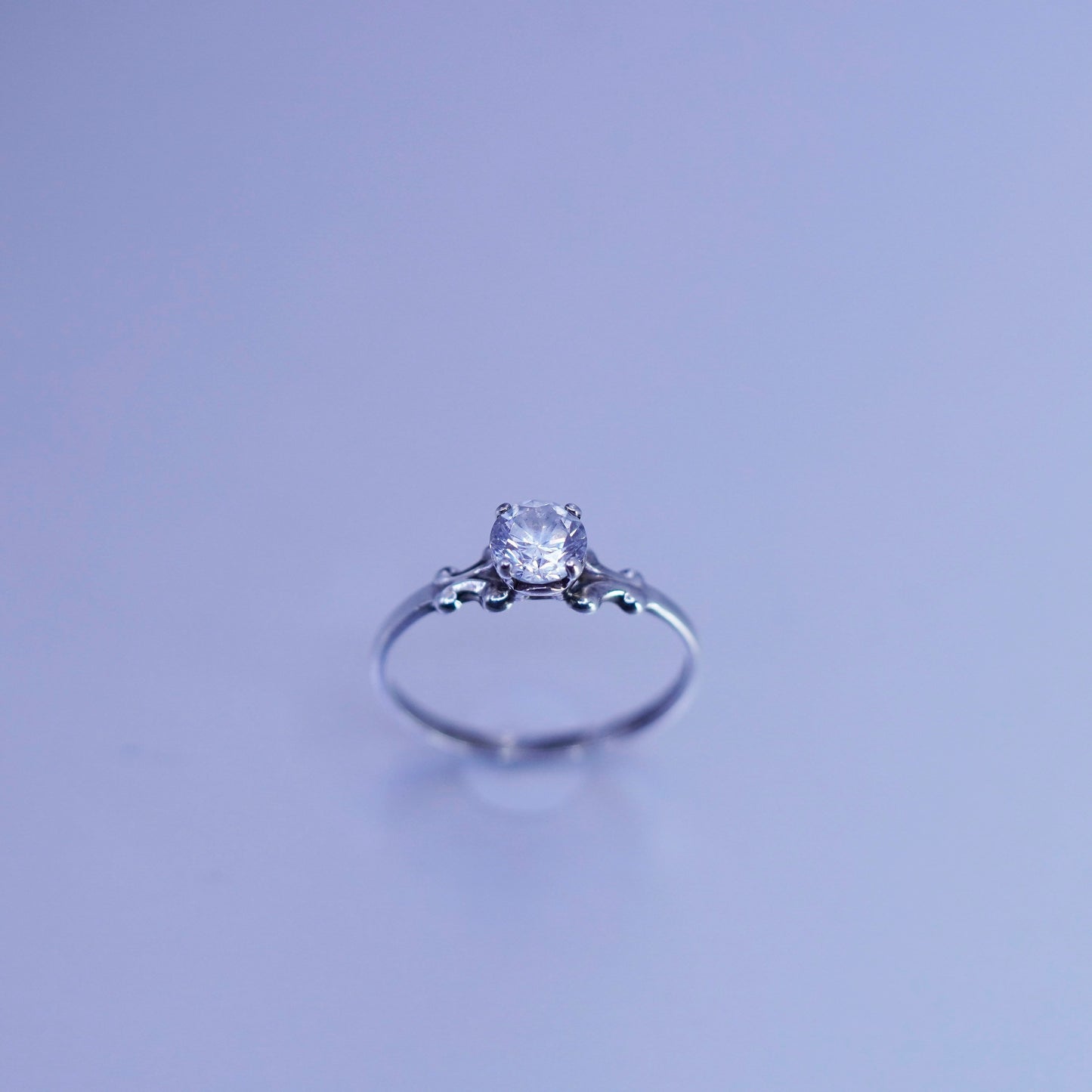Size 9.5, vintage Kabana Sterling 925 silver handmade engagement ring with Cz