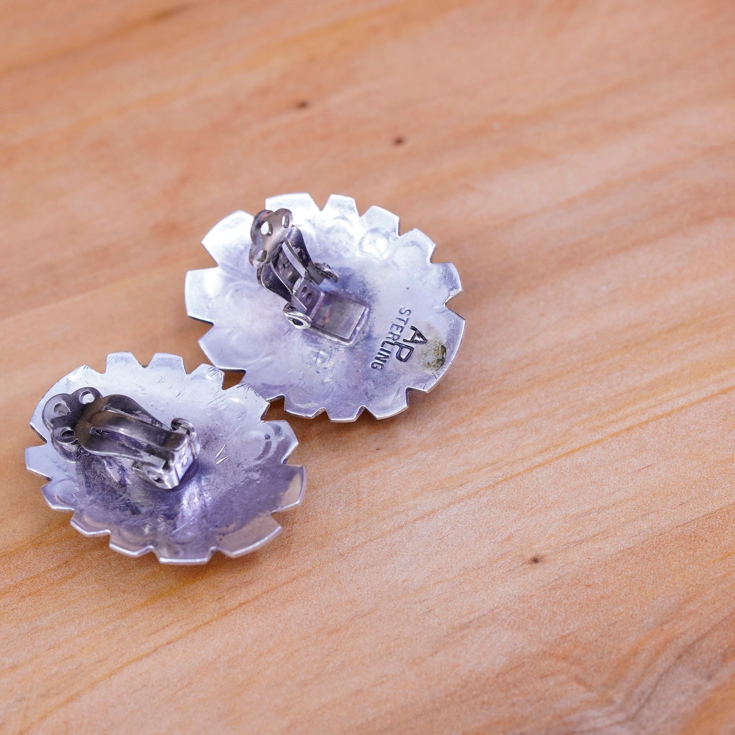 Native American Arthur Platero Sterling silver earrings, 925 lapis lazuli studs