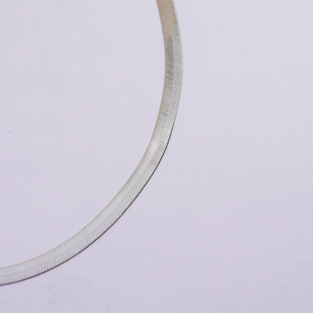 18", vintage vermeil gold sterling silver necklace, Italy 925 herringbone chain